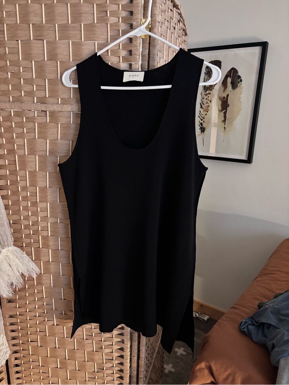 DISSH Tunic top and Black Wide Leg Pants set - Picture 2 of 3